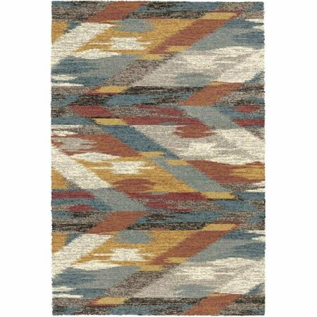 DYNAMIC RUGS Mehari Collection 7.10 x 11.2 in. Contemporary Rectangle Rug- Multi Color MR912230636969